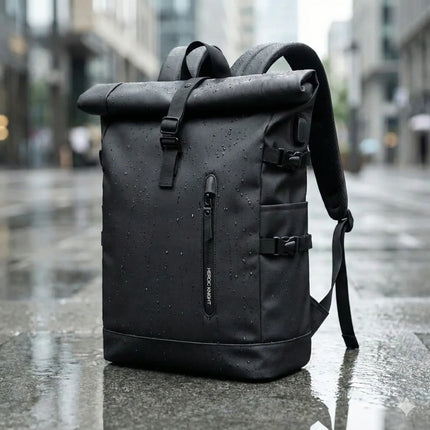 Sac à Dos Imperméable Extensible 20-27L - USB & Ordinateur 15.6" - Roll-Top Anti-Pluie
