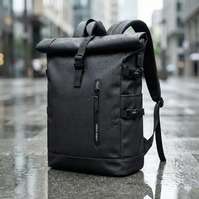 Sac à Dos Imperméable Extensible 20-27L - USB & Ordinateur 15.6" - Roll-Top Anti-Pluie