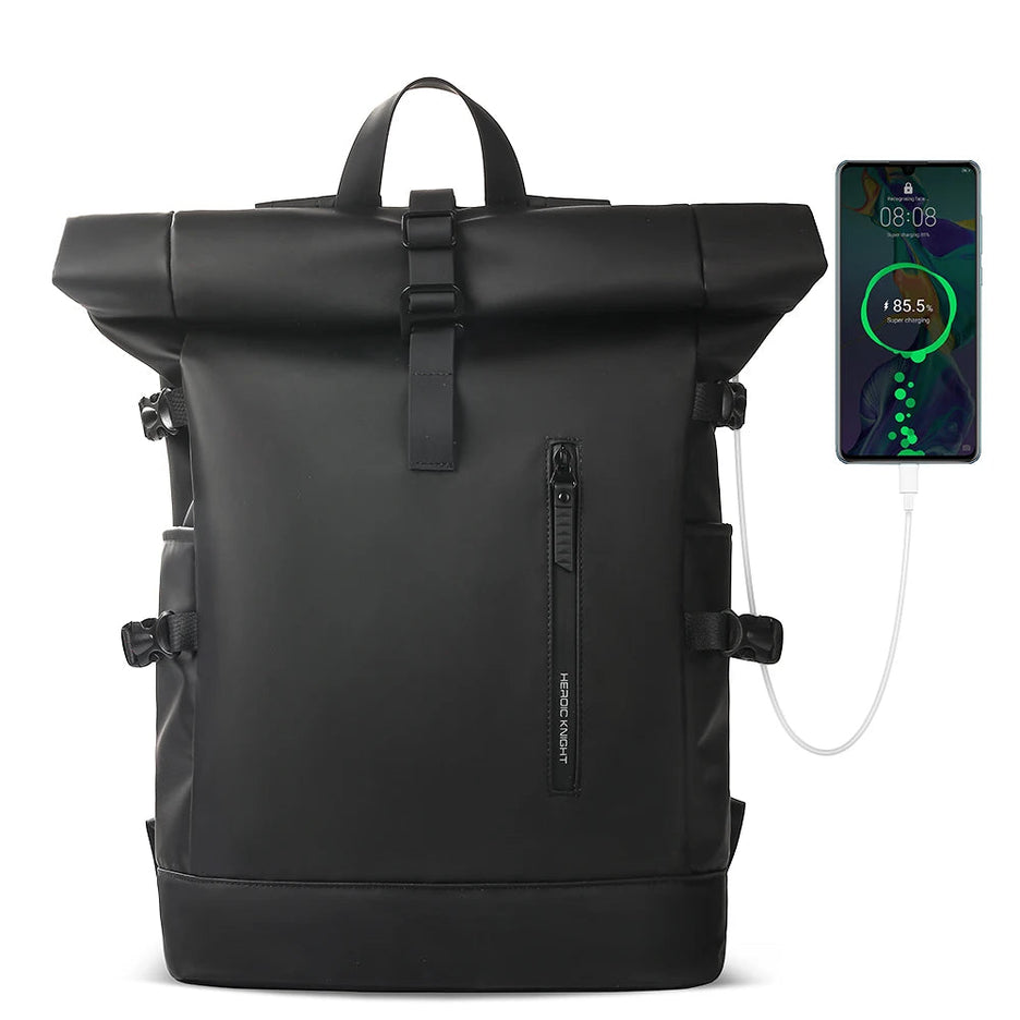Sac à Dos Imperméable Extensible 20-27L - USB & Ordinateur 15.6" - Roll-Top Anti-Pluie