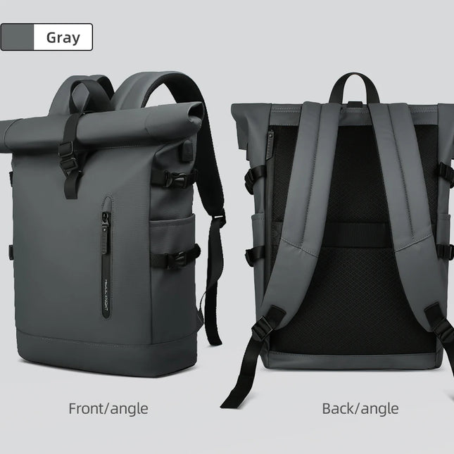 Sac à Dos Imperméable Extensible 20-27L - USB & Ordinateur 15.6" - Roll-Top Anti-Pluie