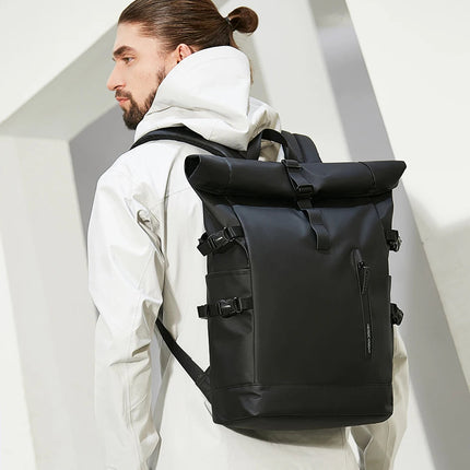 Sac à Dos Imperméable Extensible 20-27L - USB & Ordinateur 15.6" - Roll-Top Anti-Pluie