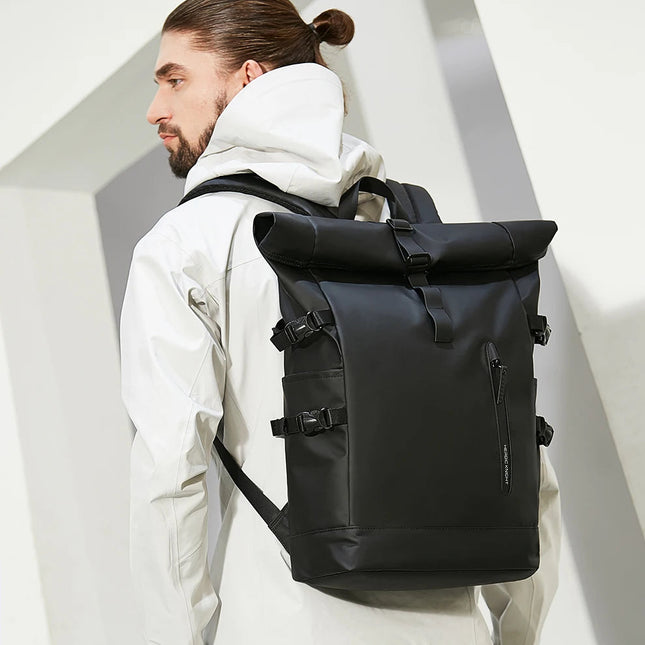 Sac à Dos Imperméable Extensible 20-27L - USB & Ordinateur 15.6" - Roll-Top Anti-Pluie