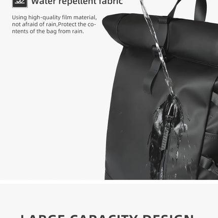 Sac à Dos Imperméable Extensible 20-27L - USB & Ordinateur 15.6" - Roll-Top Anti-Pluie